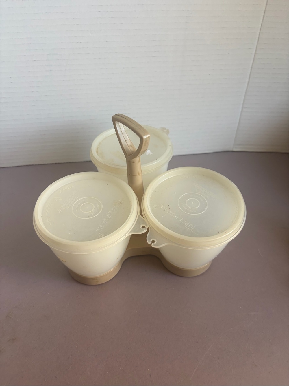 Vintage Tupperware Condiment or Snack Organizer with Handle